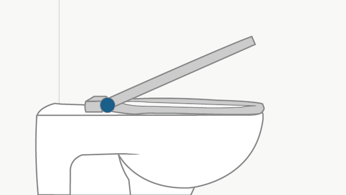 Toilet with rotary dampers