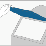 Slanted box with rotary dampers