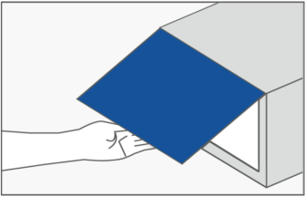 Upward opening flap with rotary dampers