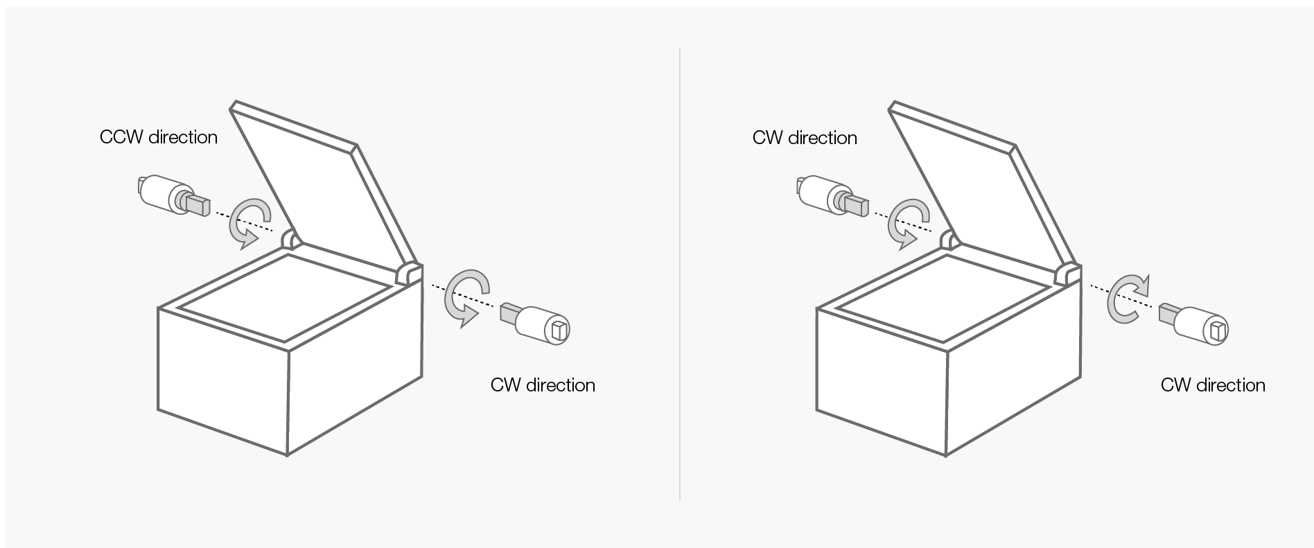 How to generate rotary damper damping effect in both directions
