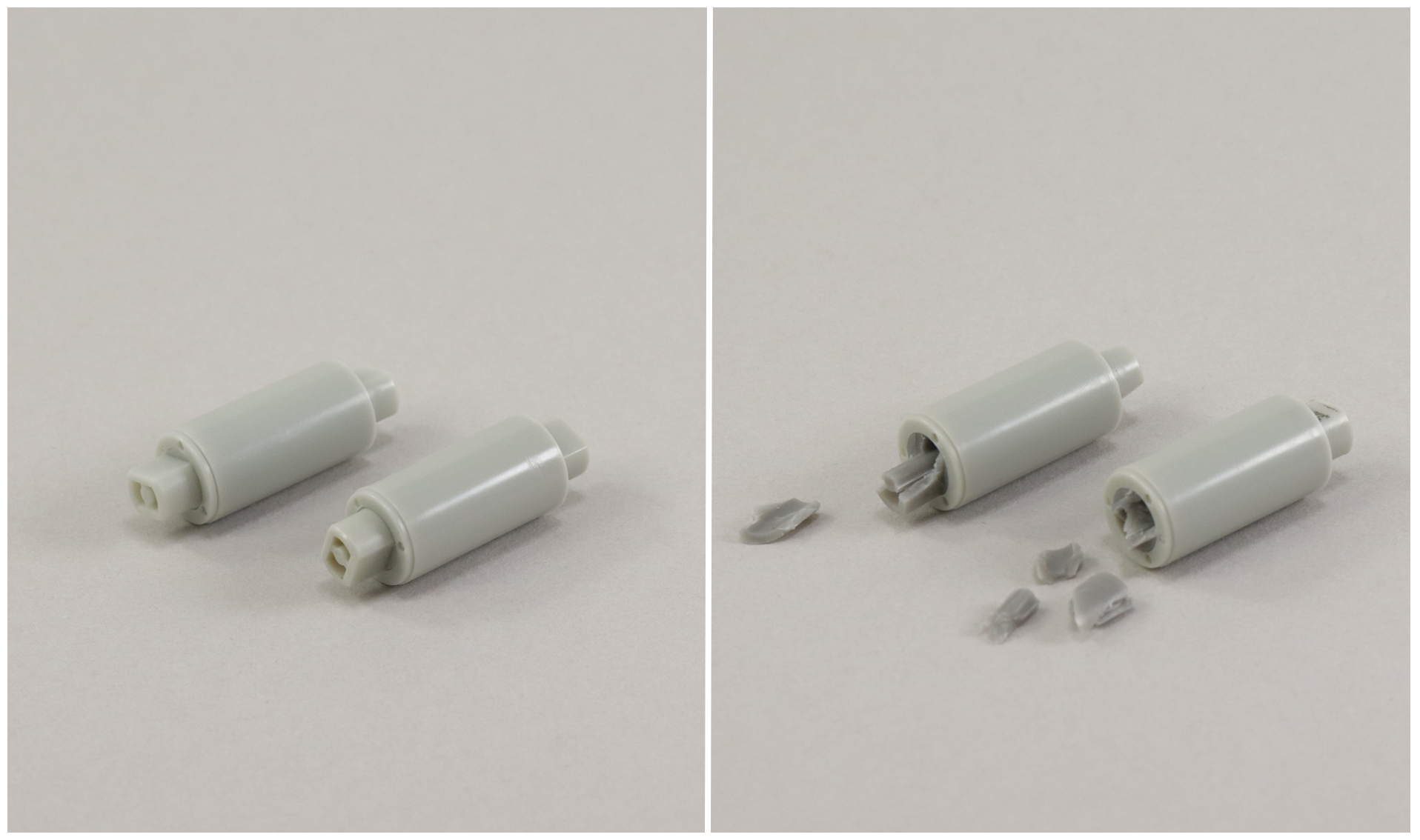 Broken small rotary dampers